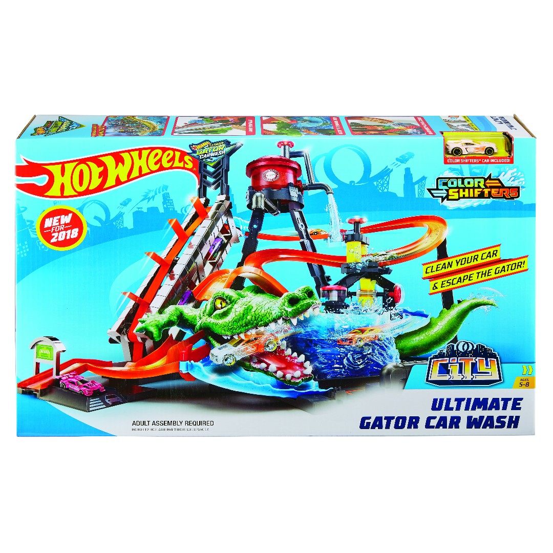hot wheels car wash alligator