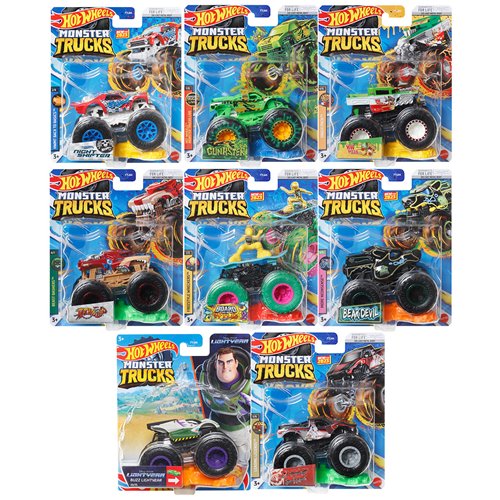 Hot Wheels Monster Trucks Color Reveal 2023 Mix 2 Vehicle Case of 8