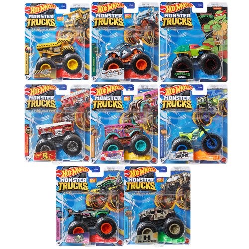 Hot Wheels Monster Trucks Demolition Doubles 1:64 Scale 2023 Mix 3 2-Pack  Case of 8