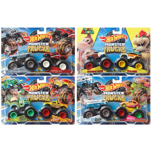 Hot Wheels Monster Trucks 1:64 Scale Vehicle Mix 5 Case of 8