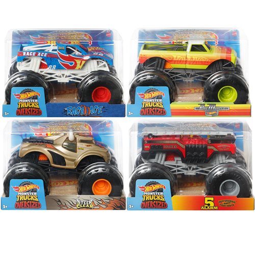 Hot Wheels Monster Trucks Oversized Race Ace 1:24 Scale Die-Cast Toy Truck