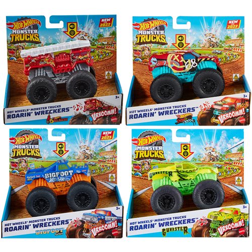 Hot Wheels Monster Trucks Roarin Wreckers Bone Shaker