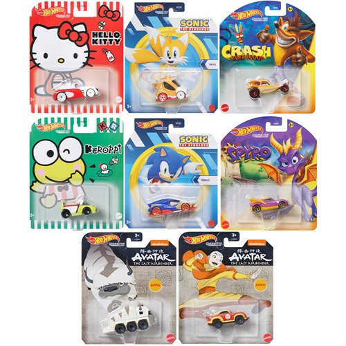 Crash Bandicoot 2023 Hot Wheels Entertainment Character Cars Mix B